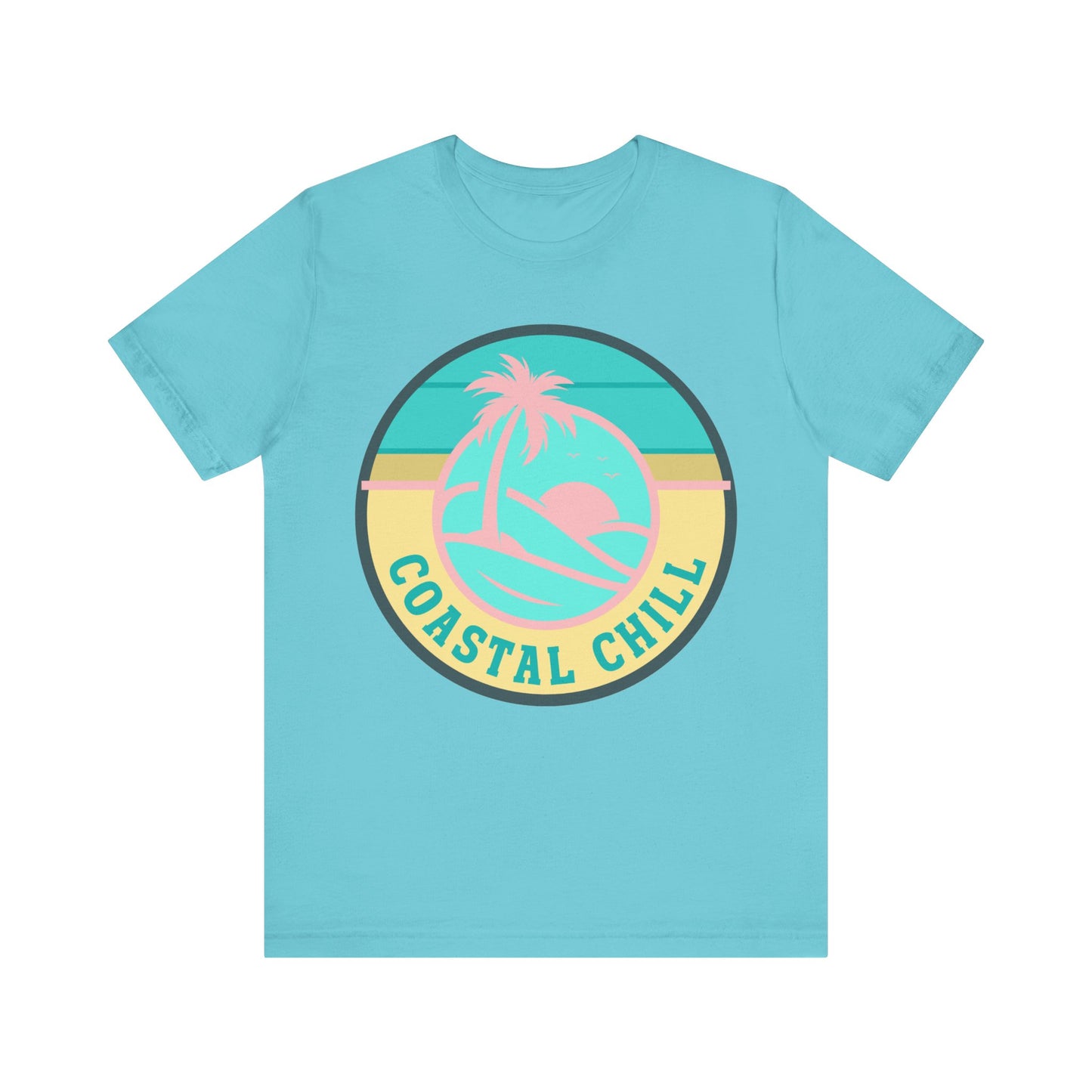 Coastal Chill Tee - Unisex Jersey Short Sleeve Shirt, Beachwear, Summer Fashion, Vacation Apparel, Graphic Tee, Relaxed Style