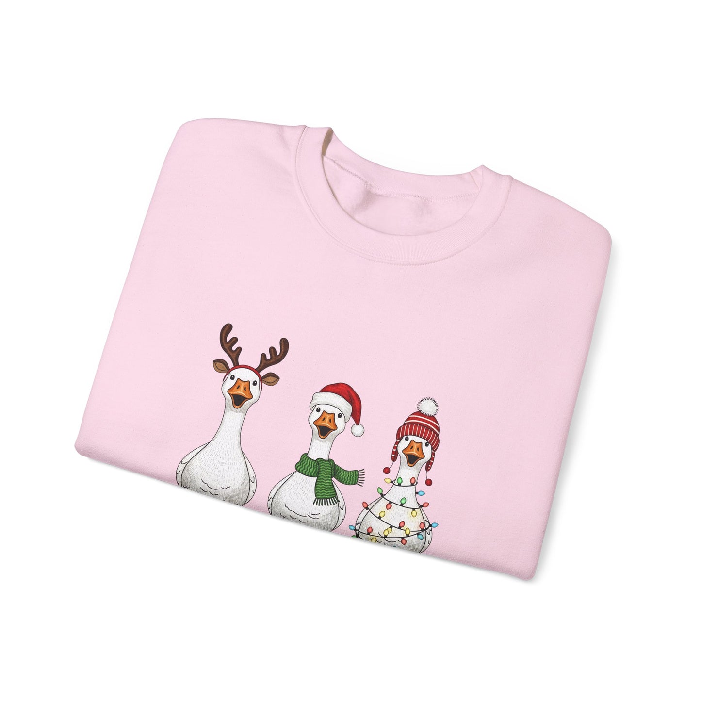 Christmas Geese Sweatshirt — “Merry Christmas ya silly geese” Holiday Crewneck