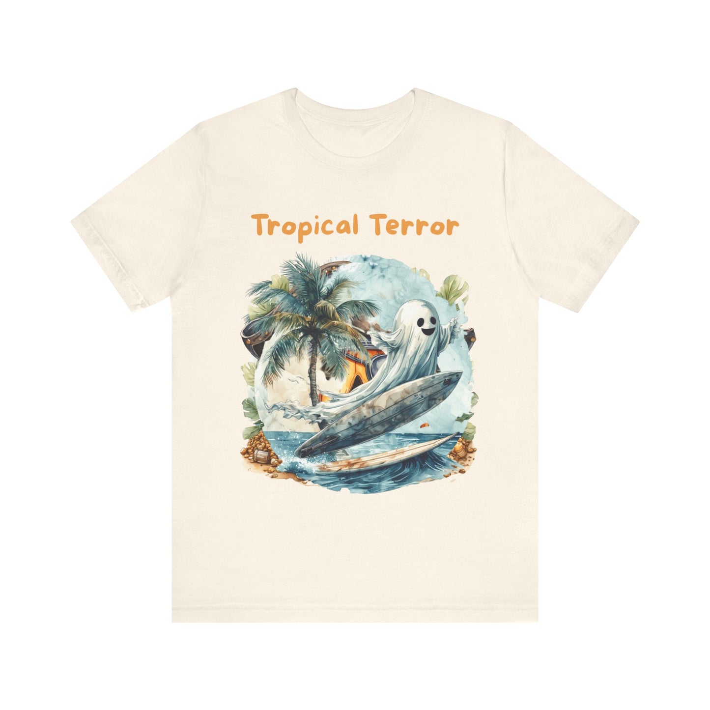 Tropical Terror Graphic Tee | Beach Vibes Shirt, Unisex Short Sleeve Shirt, Surfing Gift, Tropical Summer Tee, Fun Casual Wear