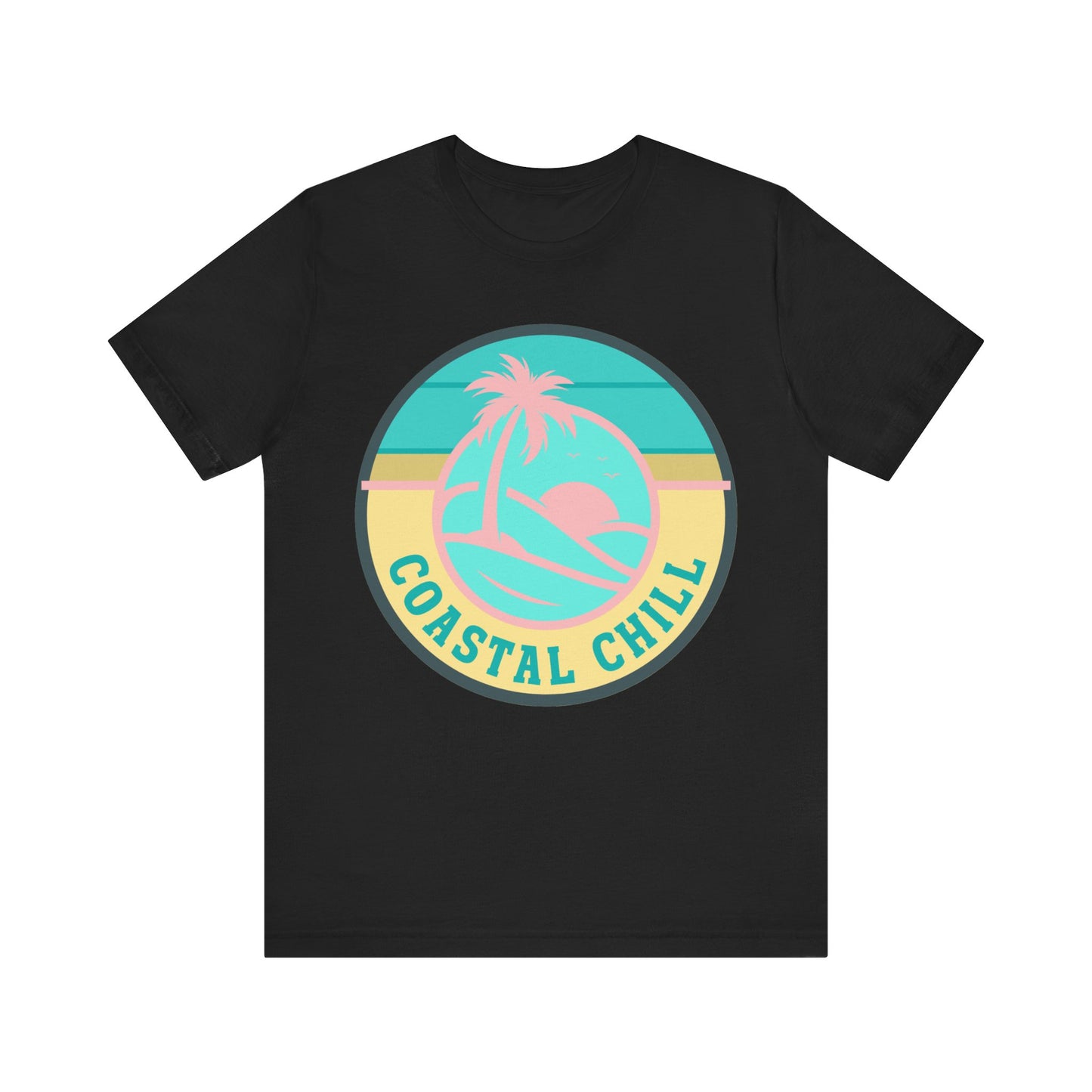Coastal Chill Tee - Unisex Jersey Short Sleeve Shirt, Beachwear, Summer Fashion, Vacation Apparel, Graphic Tee, Relaxed Style