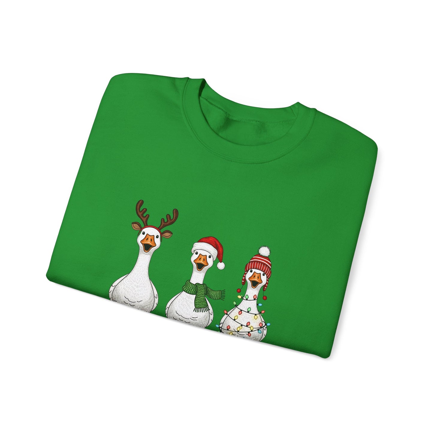 Christmas Geese Sweatshirt — “Merry Christmas ya silly geese” Holiday Crewneck