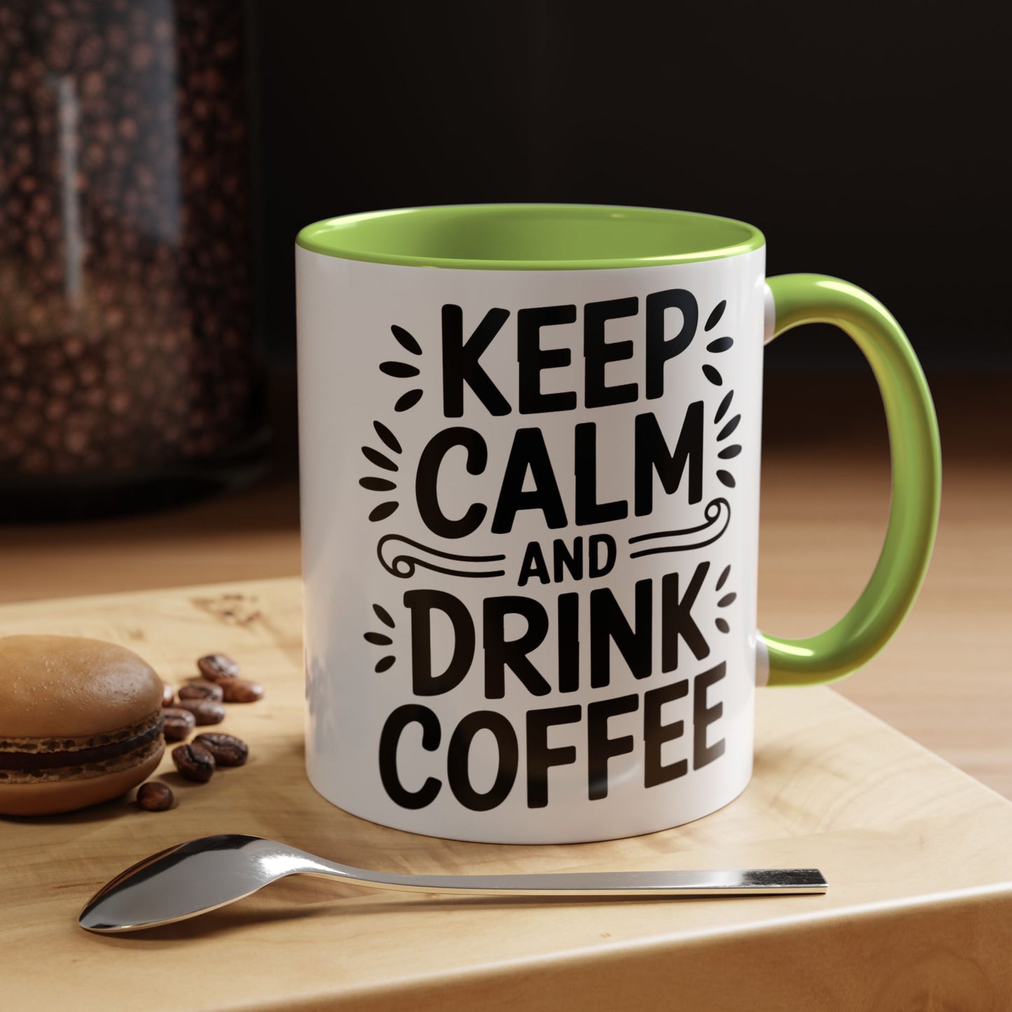 Keep Calm and Drink Coffee Accent Mug — 11/15oz Ceramic Coffee Cup