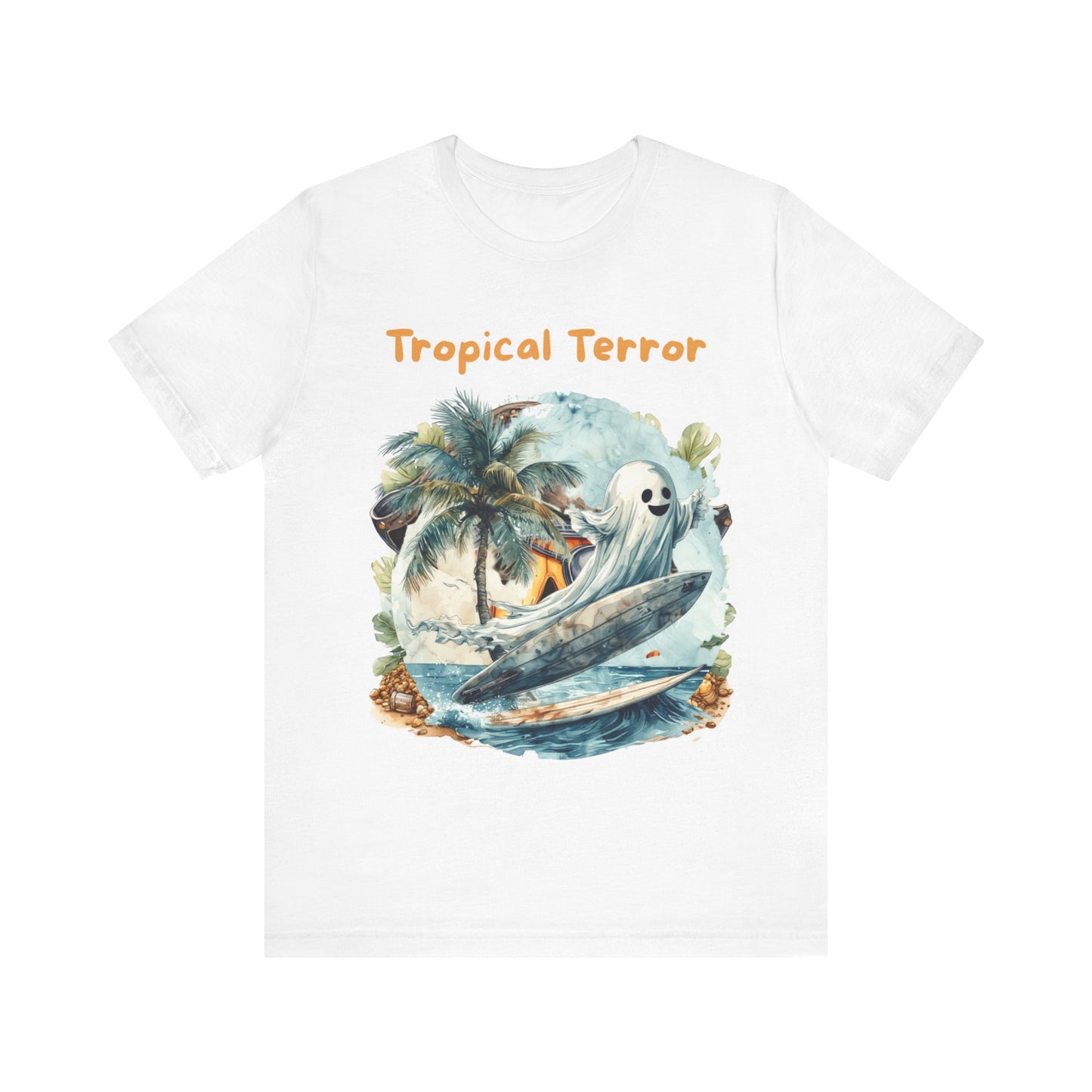 Tropical Terror Graphic Tee | Beach Vibes Shirt, Unisex Short Sleeve Shirt, Surfing Gift, Tropical Summer Tee, Fun Casual Wear