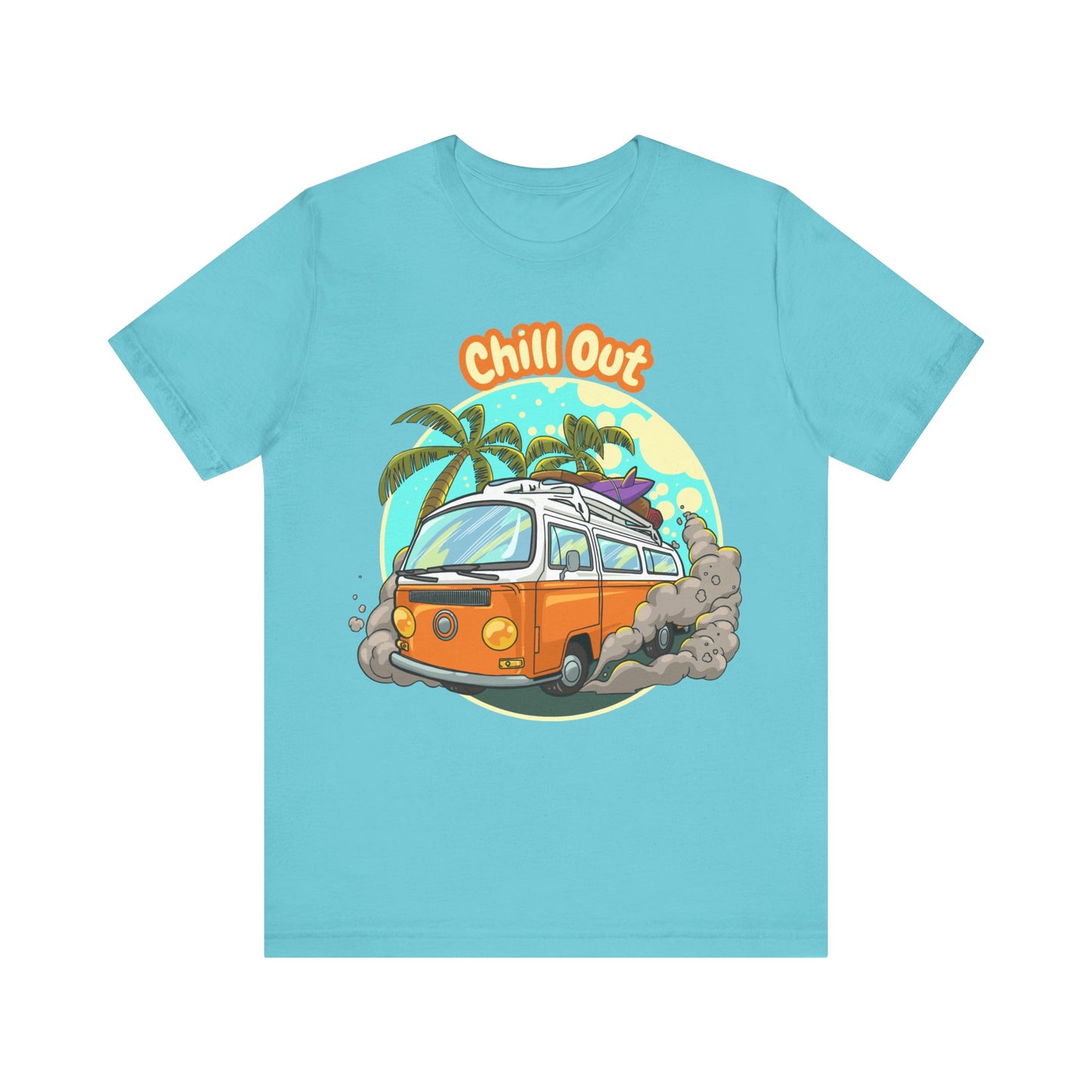 Chill Out Graphic Tee, Summer T-Shirt, Beach Vibes Shirt, Retro Camper Tee, Vacation Apparel, Gift for Travel Lovers