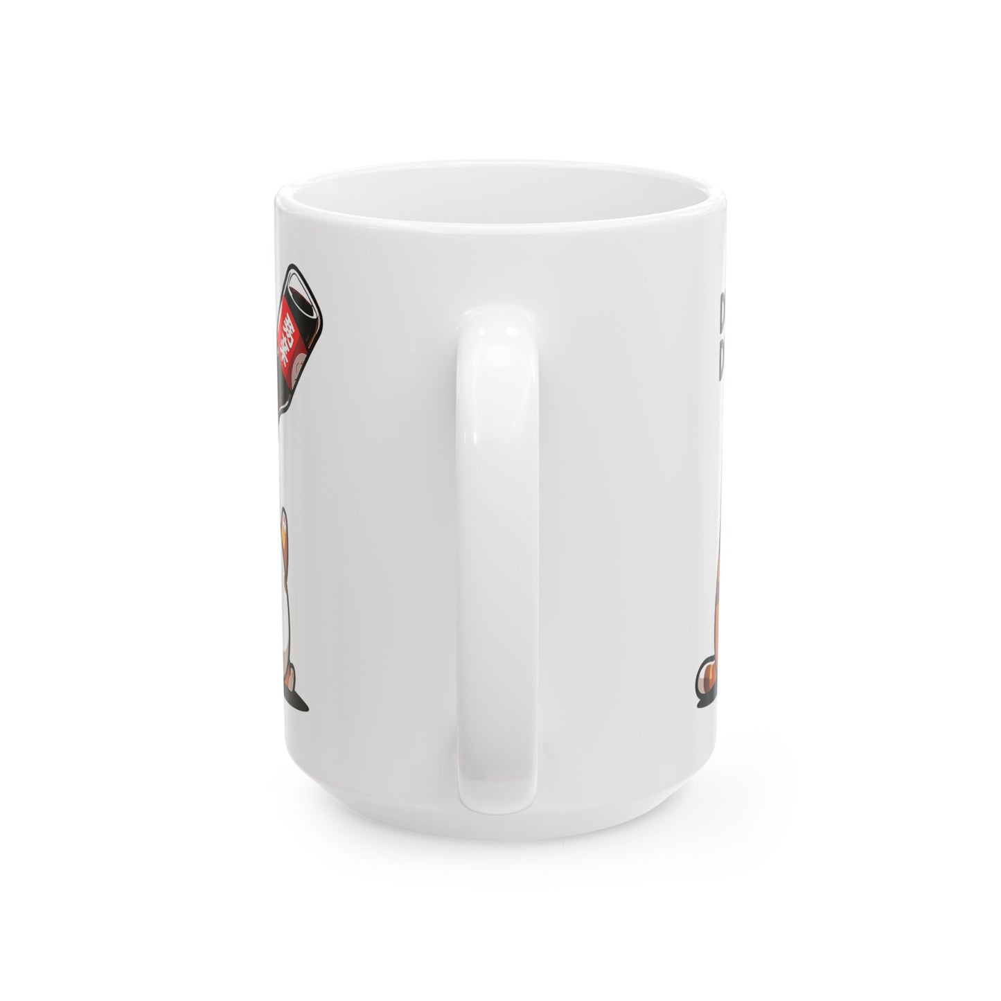 Cute Cat Coffee Mug — 'Dunk Dunk' Soda-Dropping Kitty Ceramic Mug (11oz & 15oz)