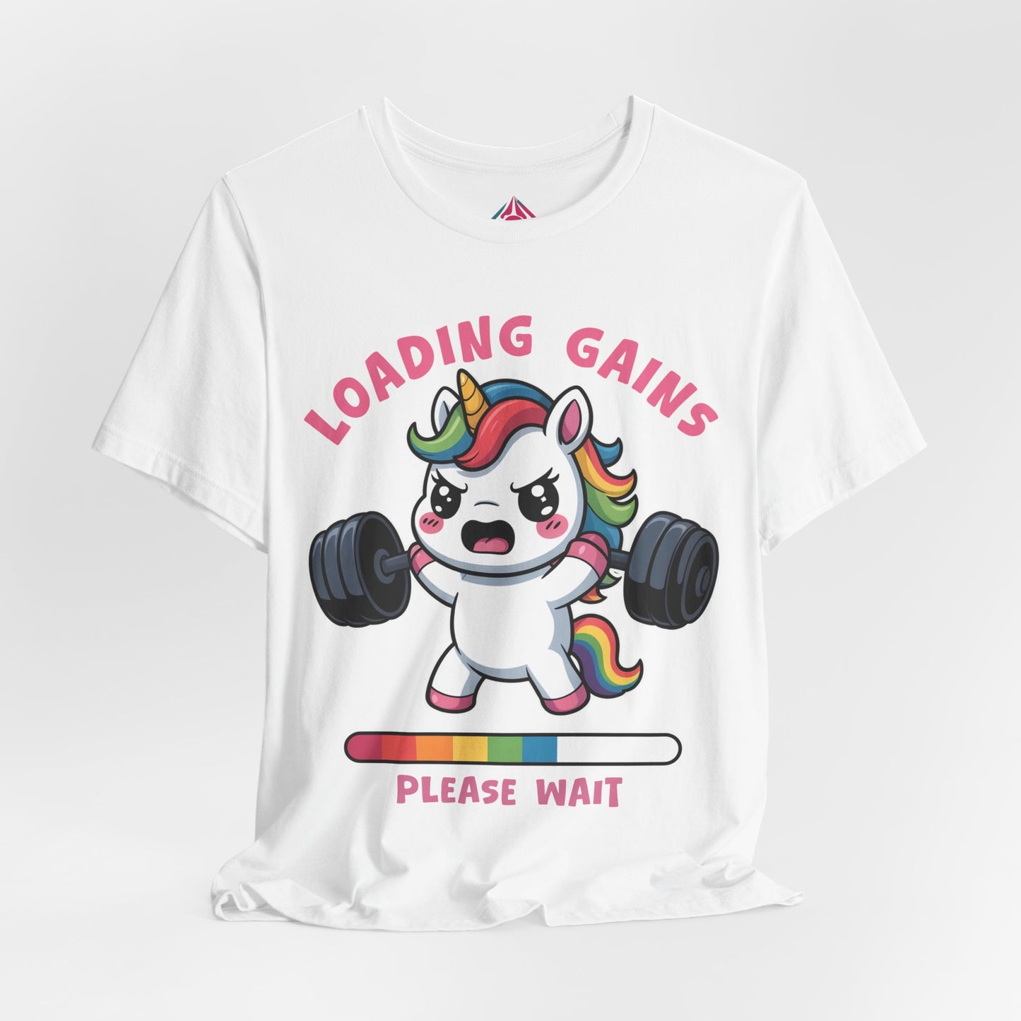 Loading Gains Please Wait Unicorn Gym T-Shirt
