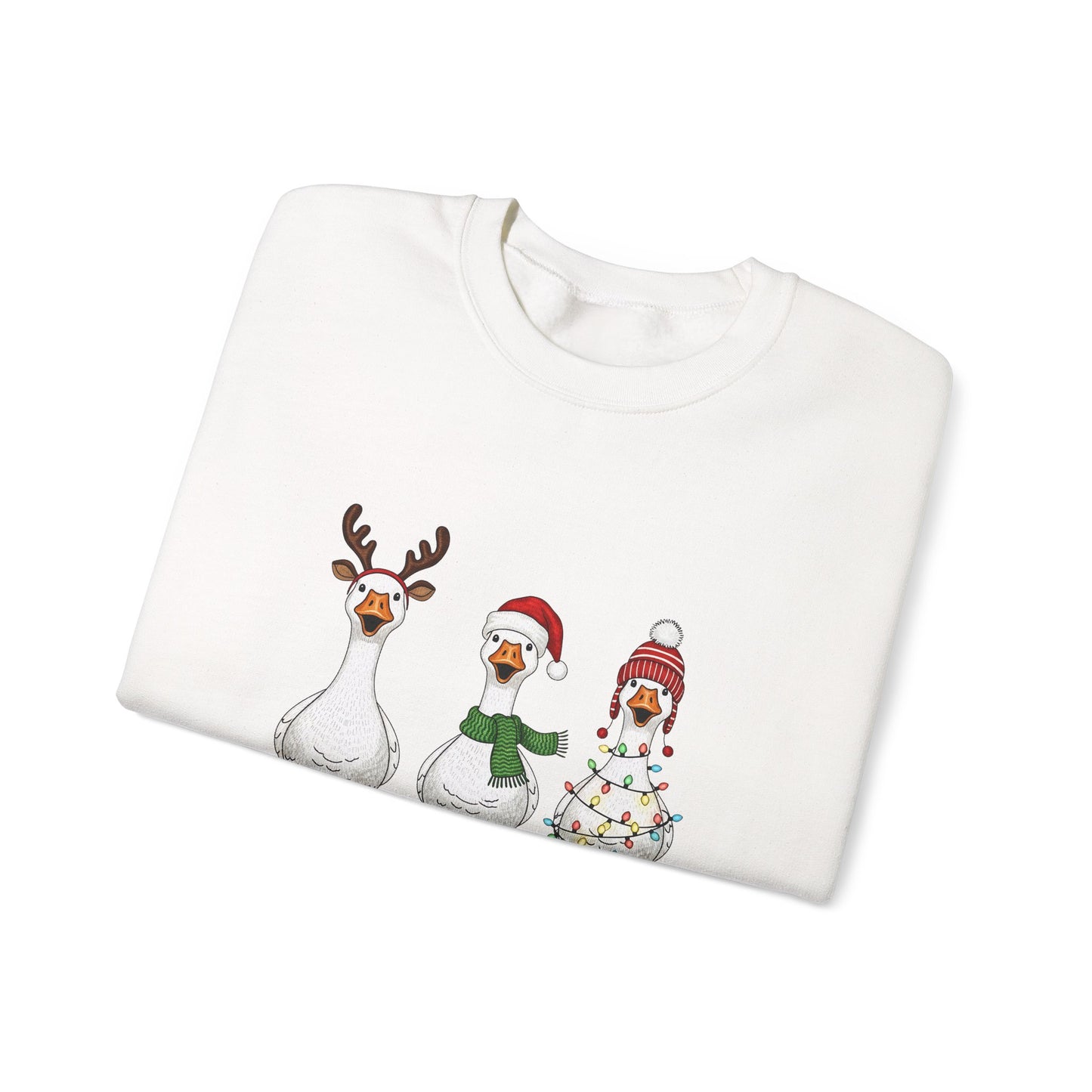 Christmas Geese Sweatshirt — “Merry Christmas ya silly geese” Holiday Crewneck