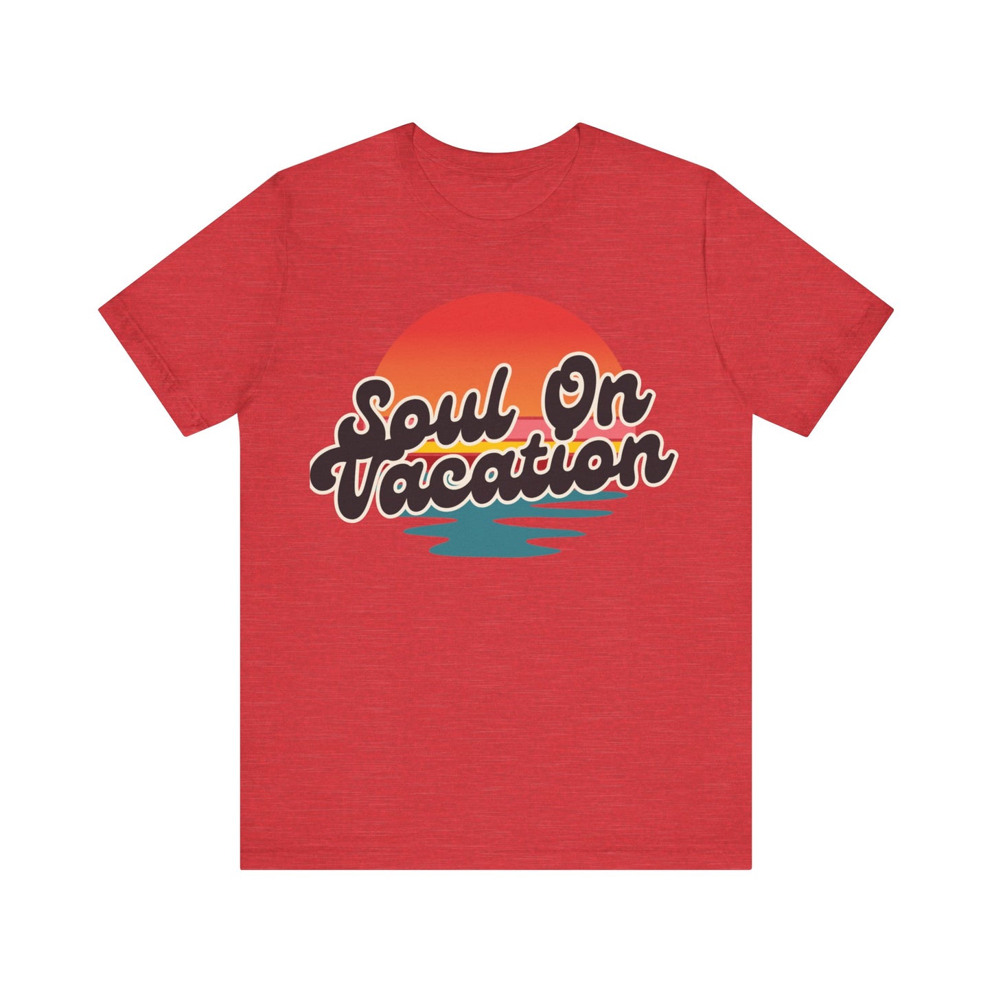 Soul On Vacation Tee, Relaxed Summer T-Shirt, Graphic Vacation Shirt, Beach Lovers Apparel, Unisex Travel T-Shirt