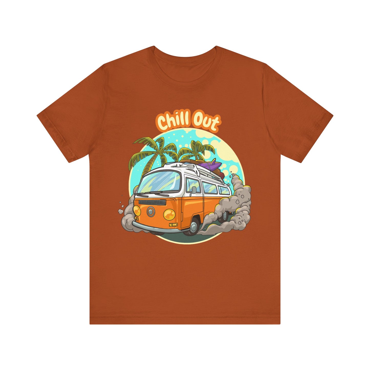 Chill Out Graphic Tee, Summer T-Shirt, Beach Vibes Shirt, Retro Camper Tee, Vacation Apparel, Gift for Travel Lovers