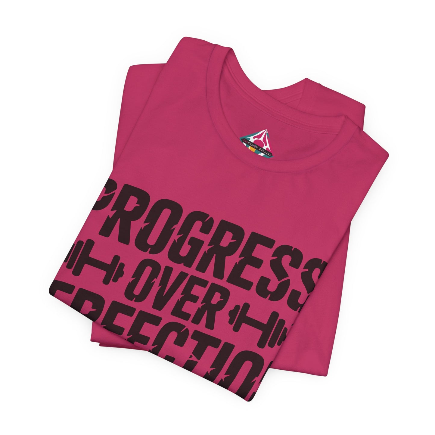 Progress Over Perfection Tee — Motivational Gym Workout T-Shirt