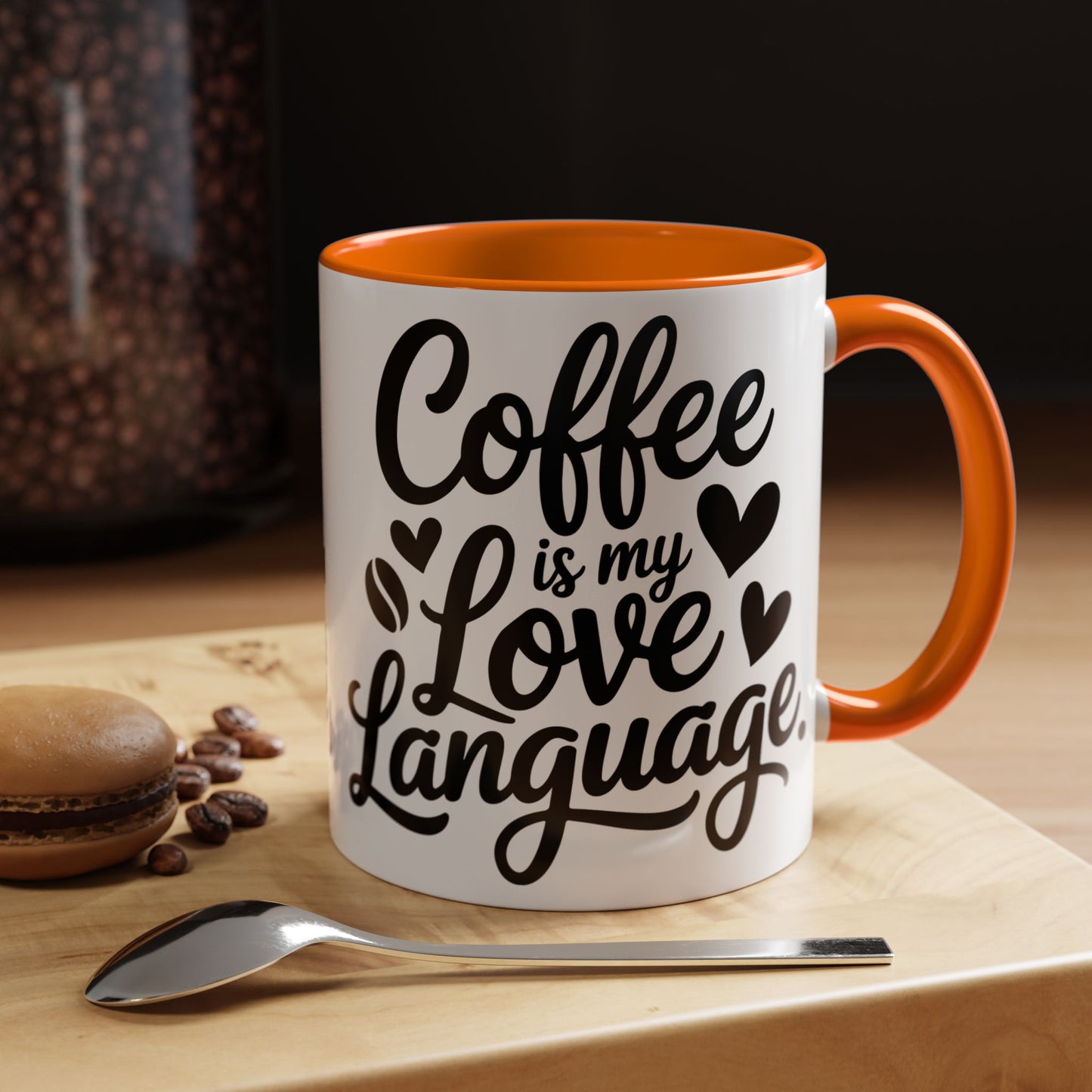 Coffee Mug - "Coffee Is My Love Language" Accent Ceramic Mug (11/15oz)