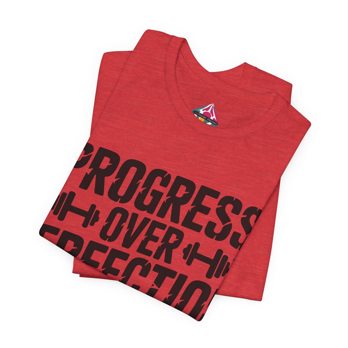 Progress Over Perfection Tee — Motivational Gym Workout T-Shirt