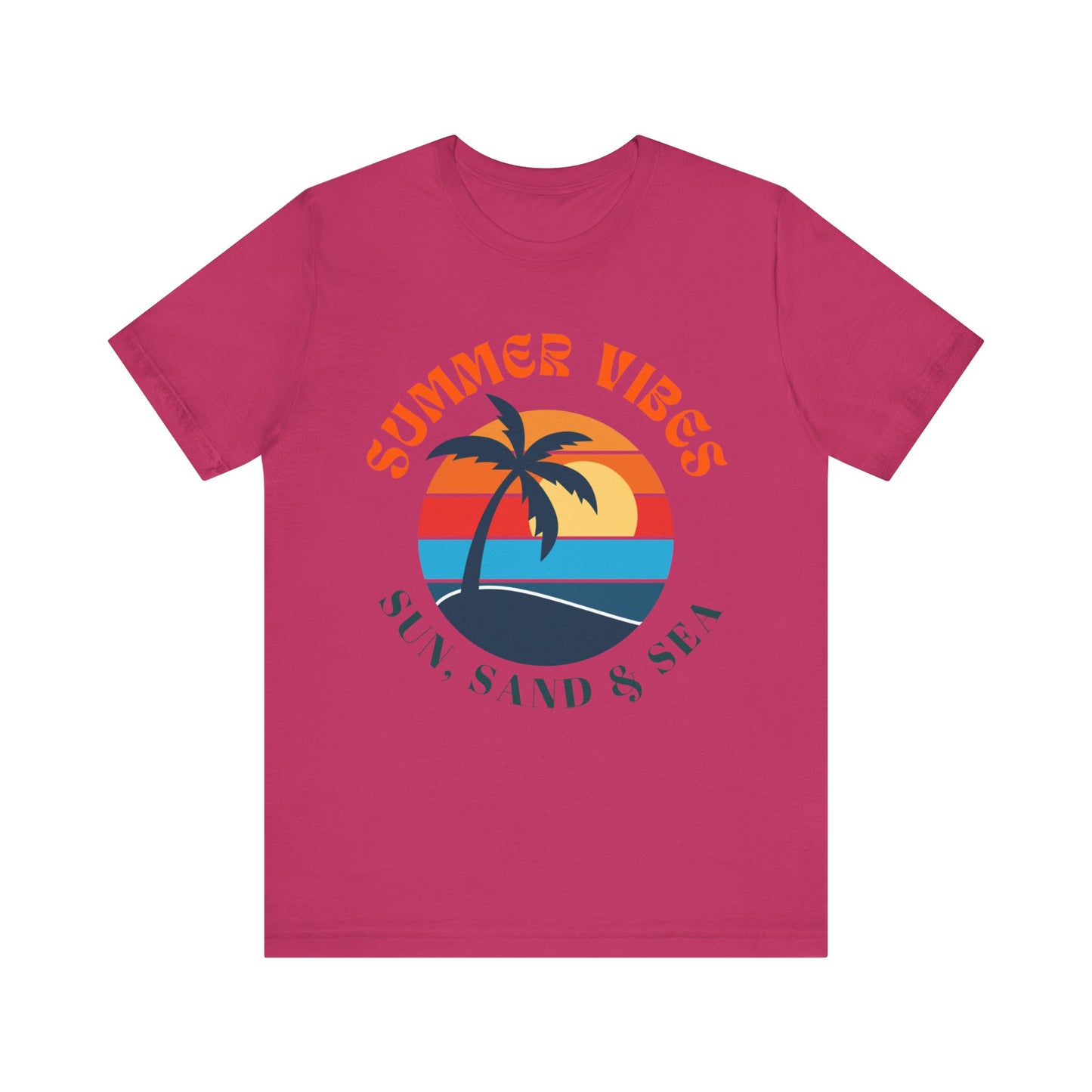 Unisex Summer Vibes Tee, Beach T-Shirt, Vacation Outfit, Casual Wear, Graphic Tee, Gift for Beach Lovers