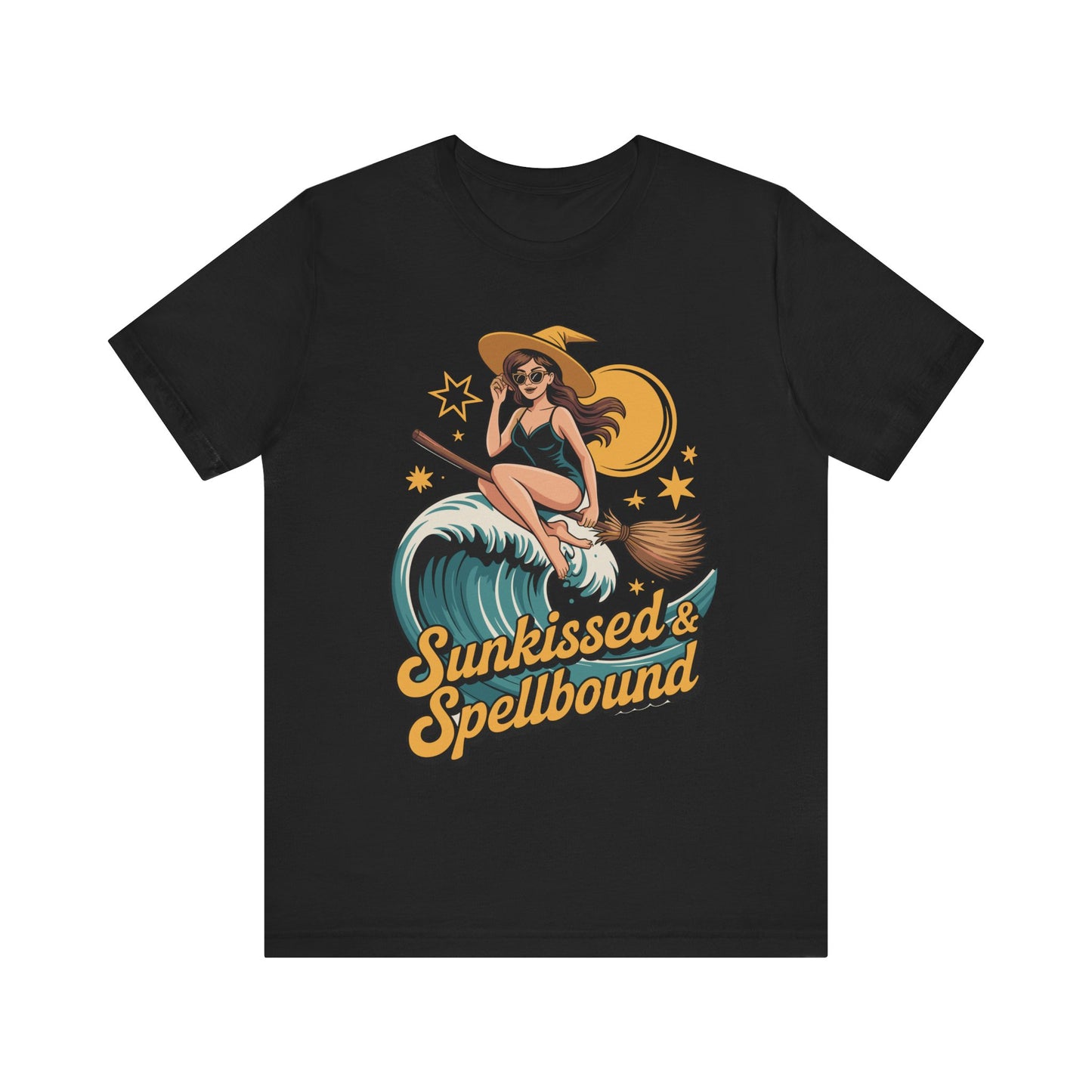 Sunkissed & Spellbound Tee, Beach Vibes Shirt, Summer Casual Wear, Witchy T-Shirt, Gift for Ocean Lovers