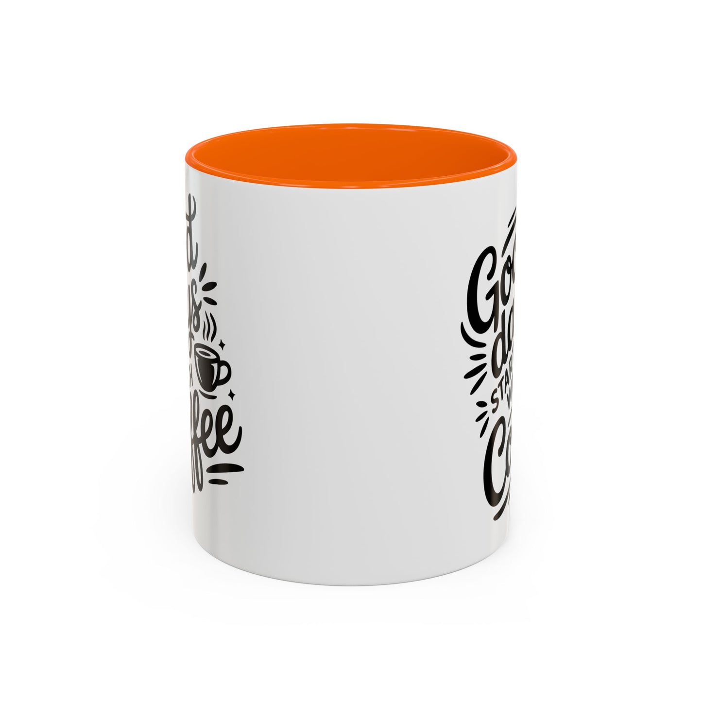 Coffee Mug — "Good Days Start With Coffee" Accent Ceramic Mug (11/15oz)