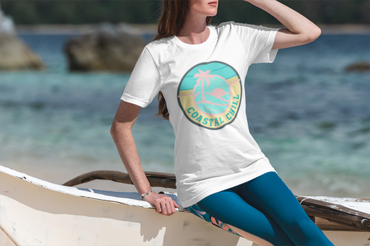 Coastal Chill Tee - Unisex Jersey Short Sleeve Shirt, Beachwear, Summer Fashion, Vacation Apparel, Graphic Tee, Relaxed Style