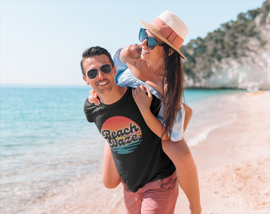 Beach Vibes Unisex Jersey Tee | Casual Summer Shirt, Beachwear, Vacation Outfit, Graphic Tee, Gift for Beach Lovers