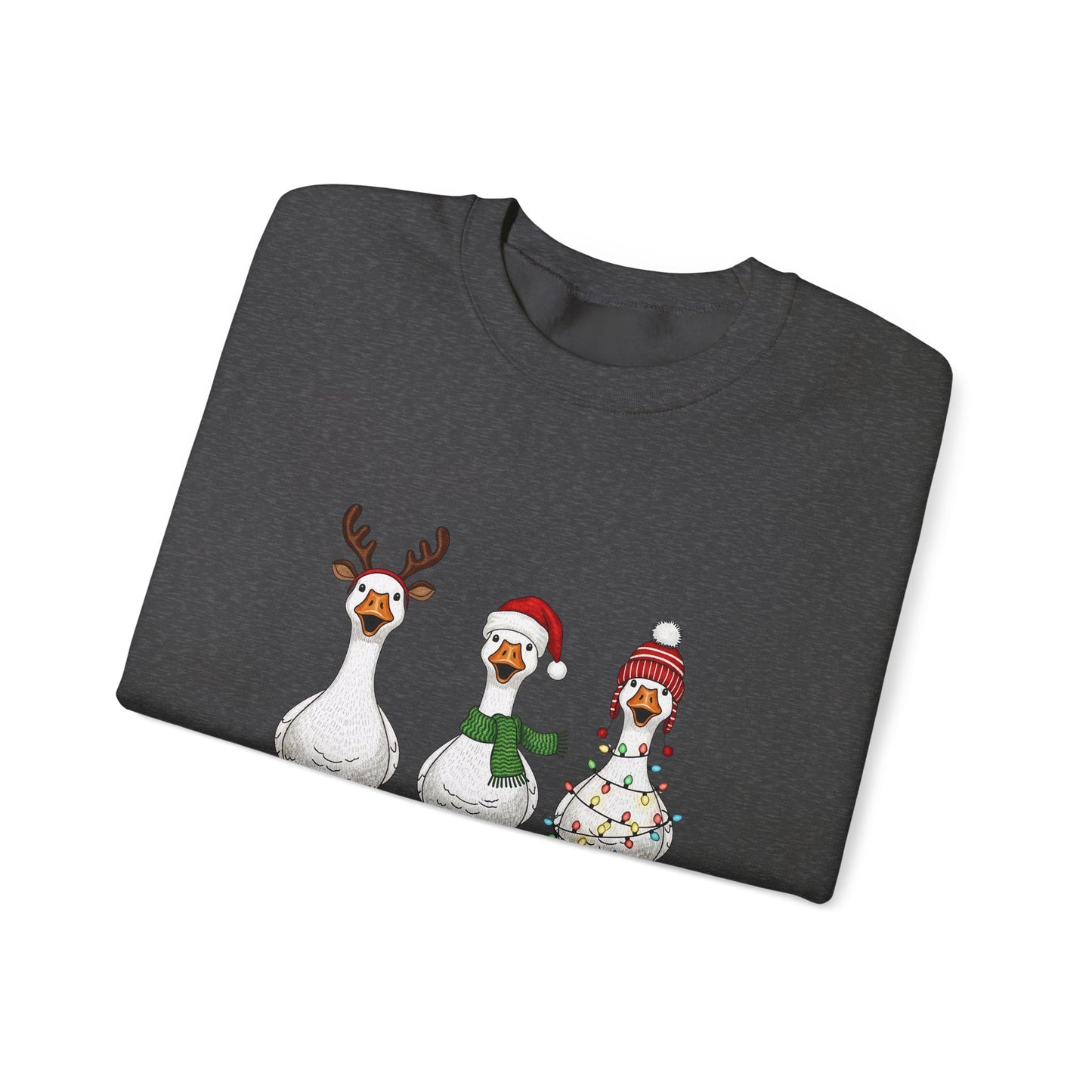 Christmas Geese Sweatshirt — “Merry Christmas ya silly geese” Holiday Crewneck