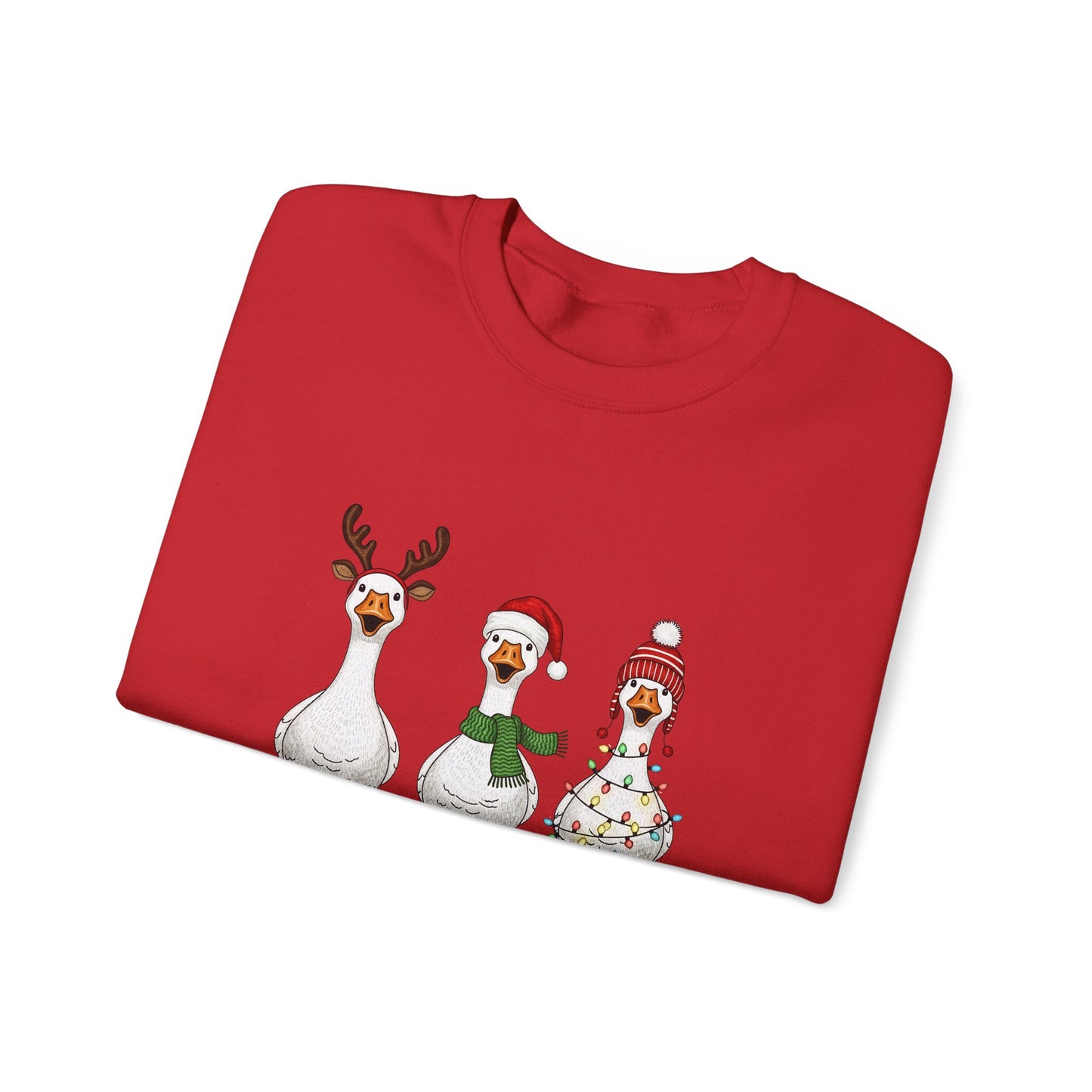 Christmas Geese Sweatshirt — “Merry Christmas ya silly geese” Holiday Crewneck
