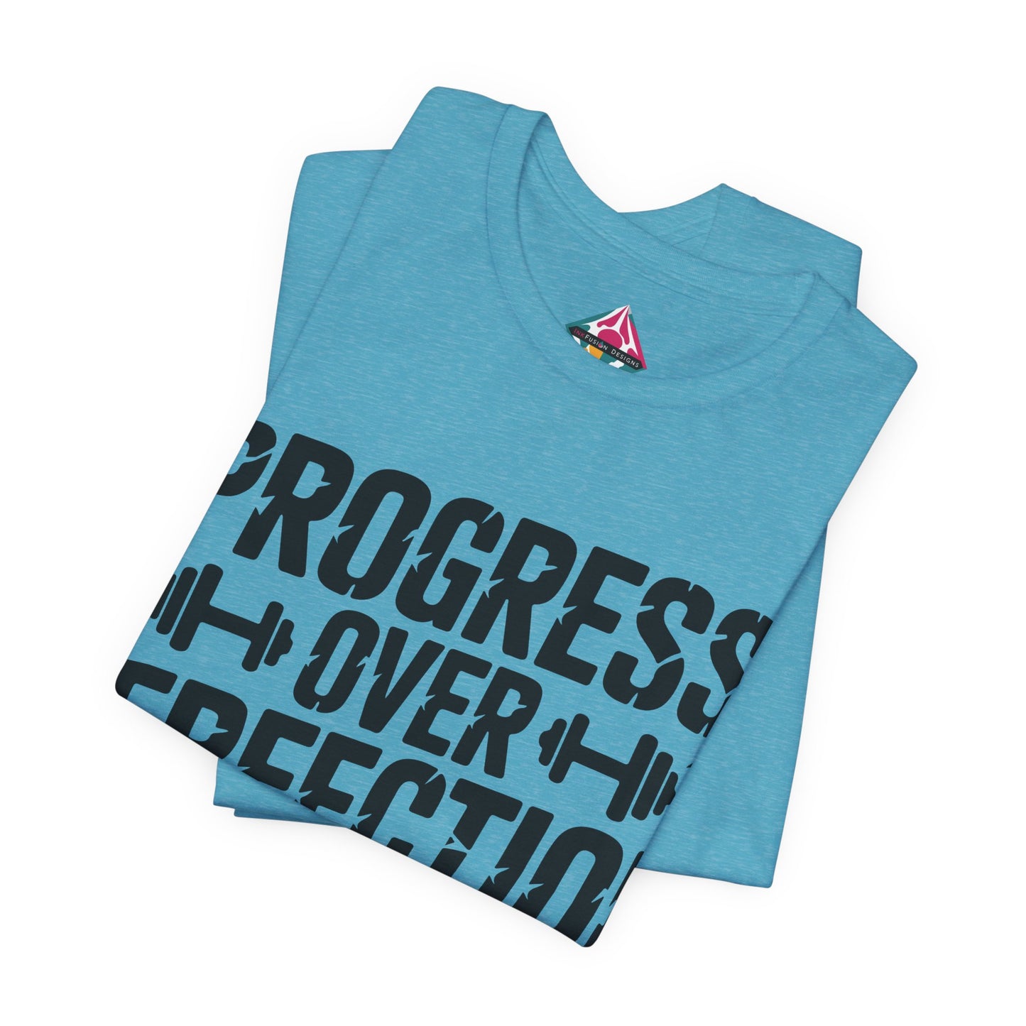 Progress Over Perfection Tee — Motivational Gym Workout T-Shirt