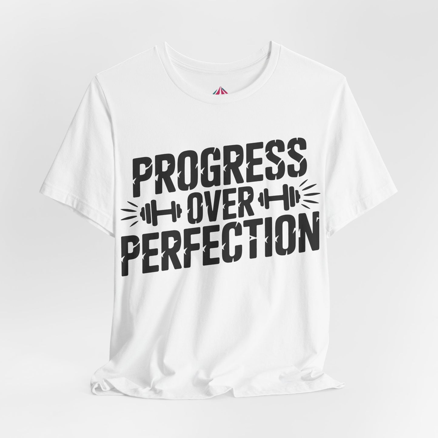 Progress Over Perfection Tee — Motivational Gym Workout T-Shirt