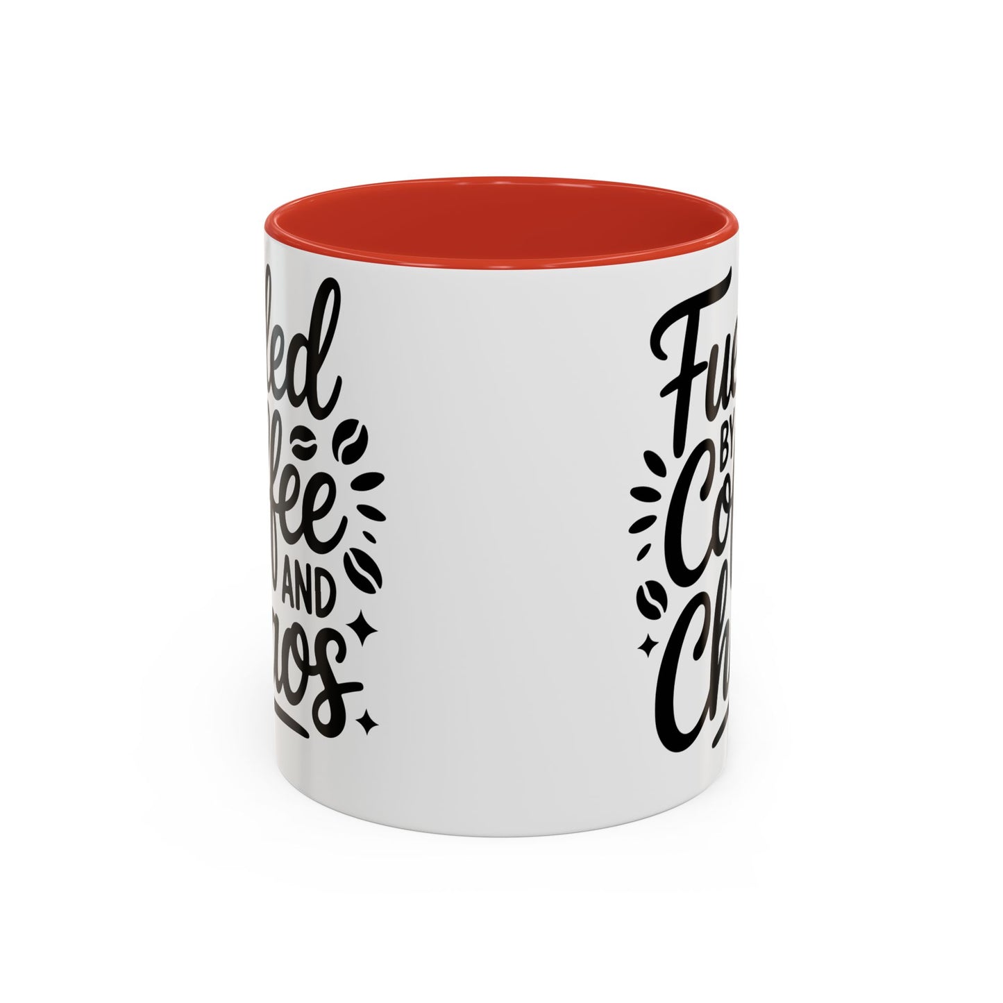 Fueled by Coffee and Chaos Accent Coffee Mug — 11/15oz