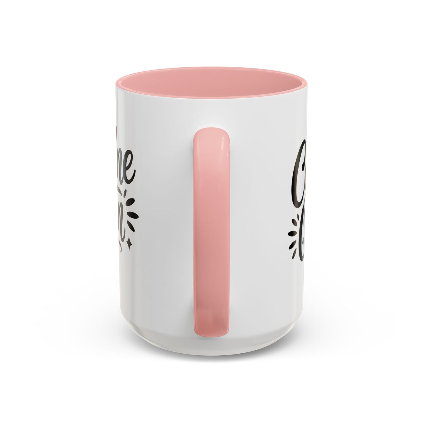 Caffeine Queen Accent Coffee Mug – 11/15oz Black-Handle Ceramic Mug