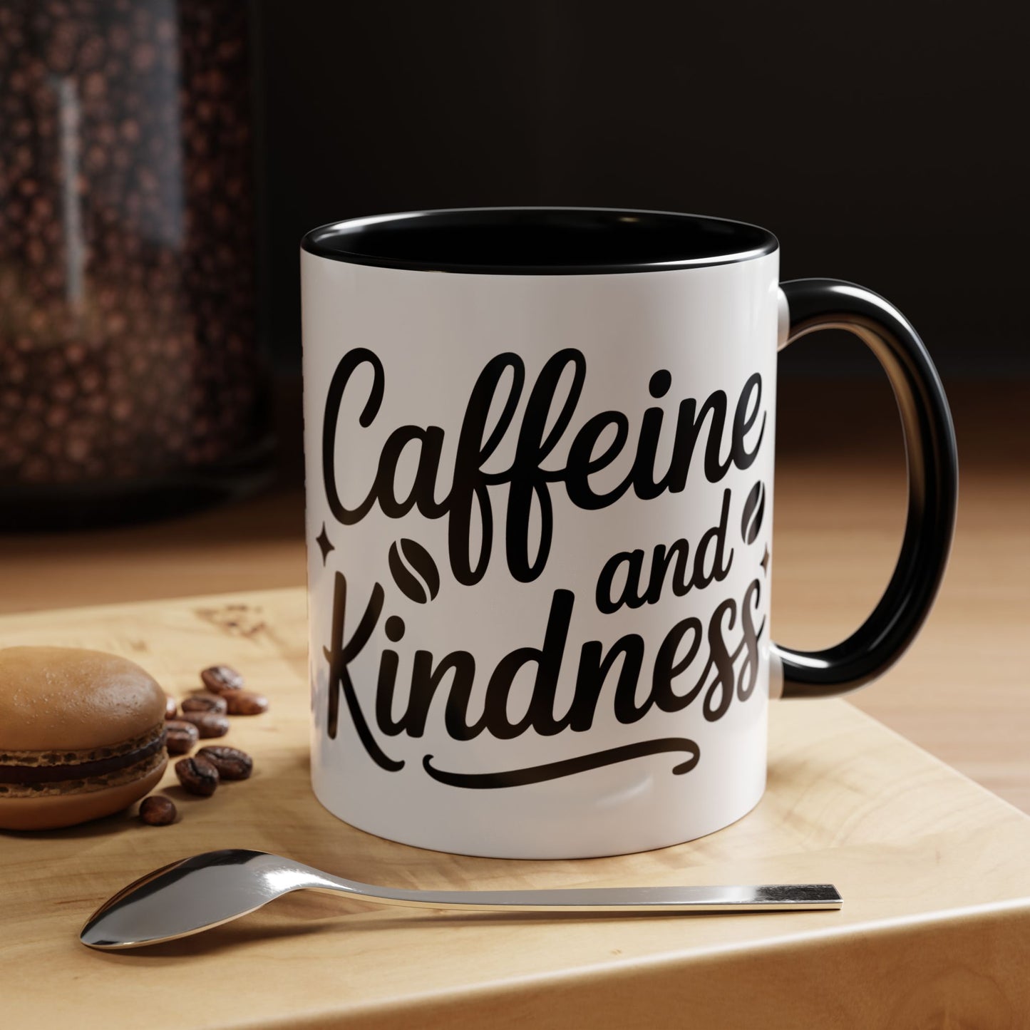 Caffeine and Kindness Accent Coffee Mug — 11/15oz