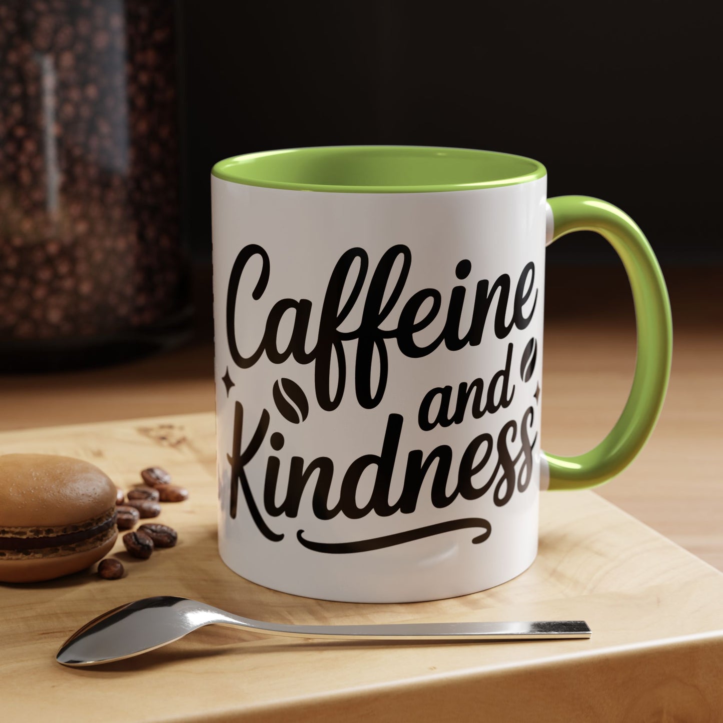 Caffeine and Kindness Accent Coffee Mug — 11/15oz