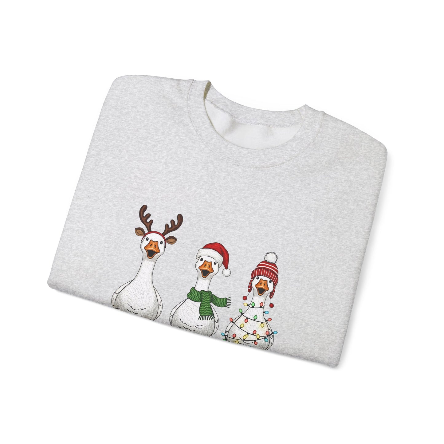 Christmas Geese Sweatshirt — “Merry Christmas ya silly geese” Holiday Crewneck
