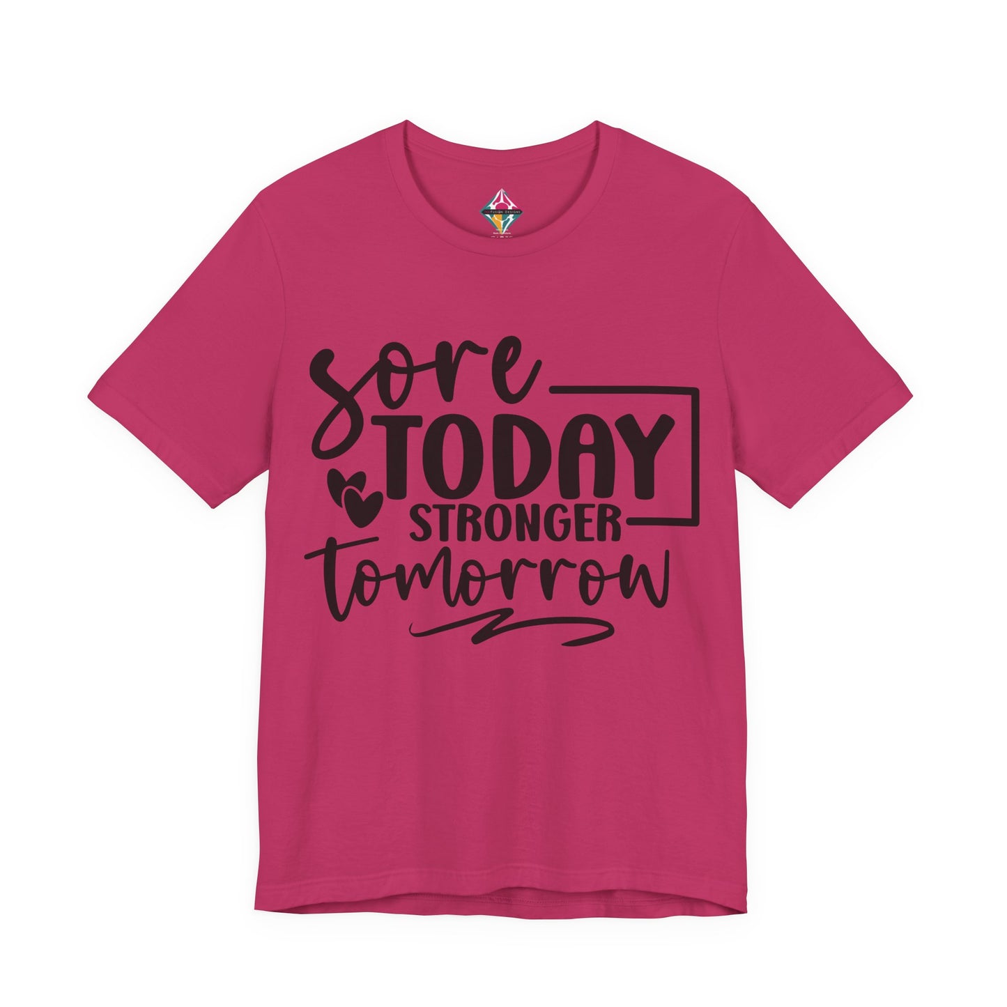 Workout T-Shirt — "Sore Today, Stronger Tomorrow" Motivational Gym Tee