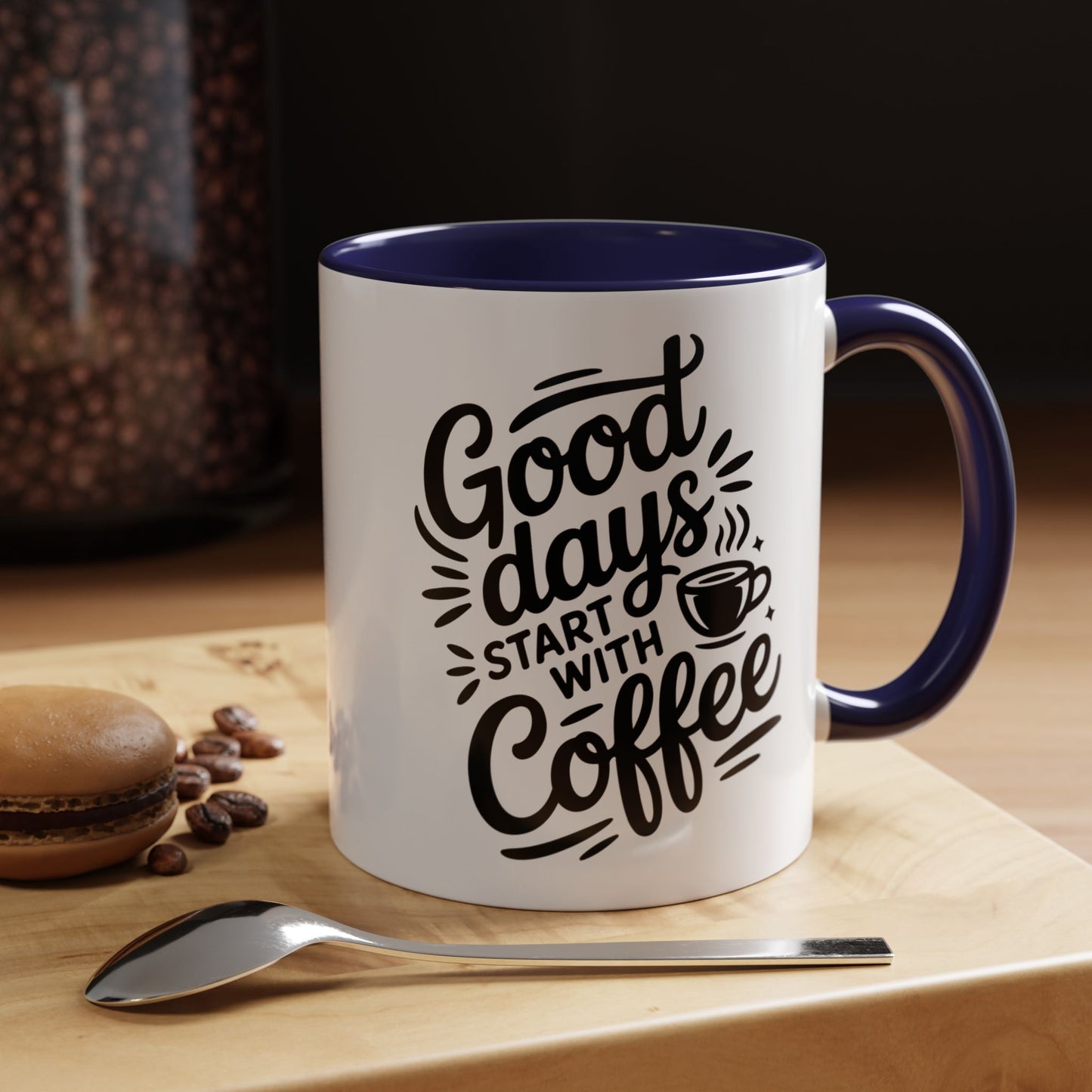 Coffee Mug — "Good Days Start With Coffee" Accent Ceramic Mug (11/15oz)