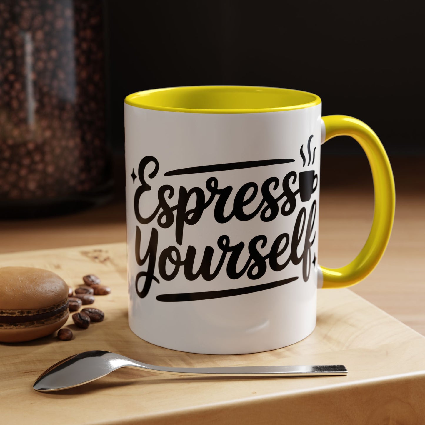 Espresso Yourself Accent Coffee Mug — Funny Coffee Gift (11/15oz)
