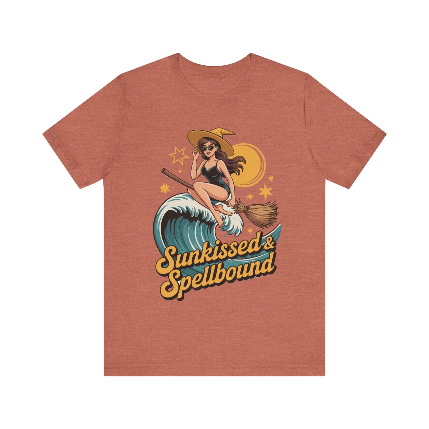 Sunkissed & Spellbound Tee, Beach Vibes Shirt, Summer Casual Wear, Witchy T-Shirt, Gift for Ocean Lovers