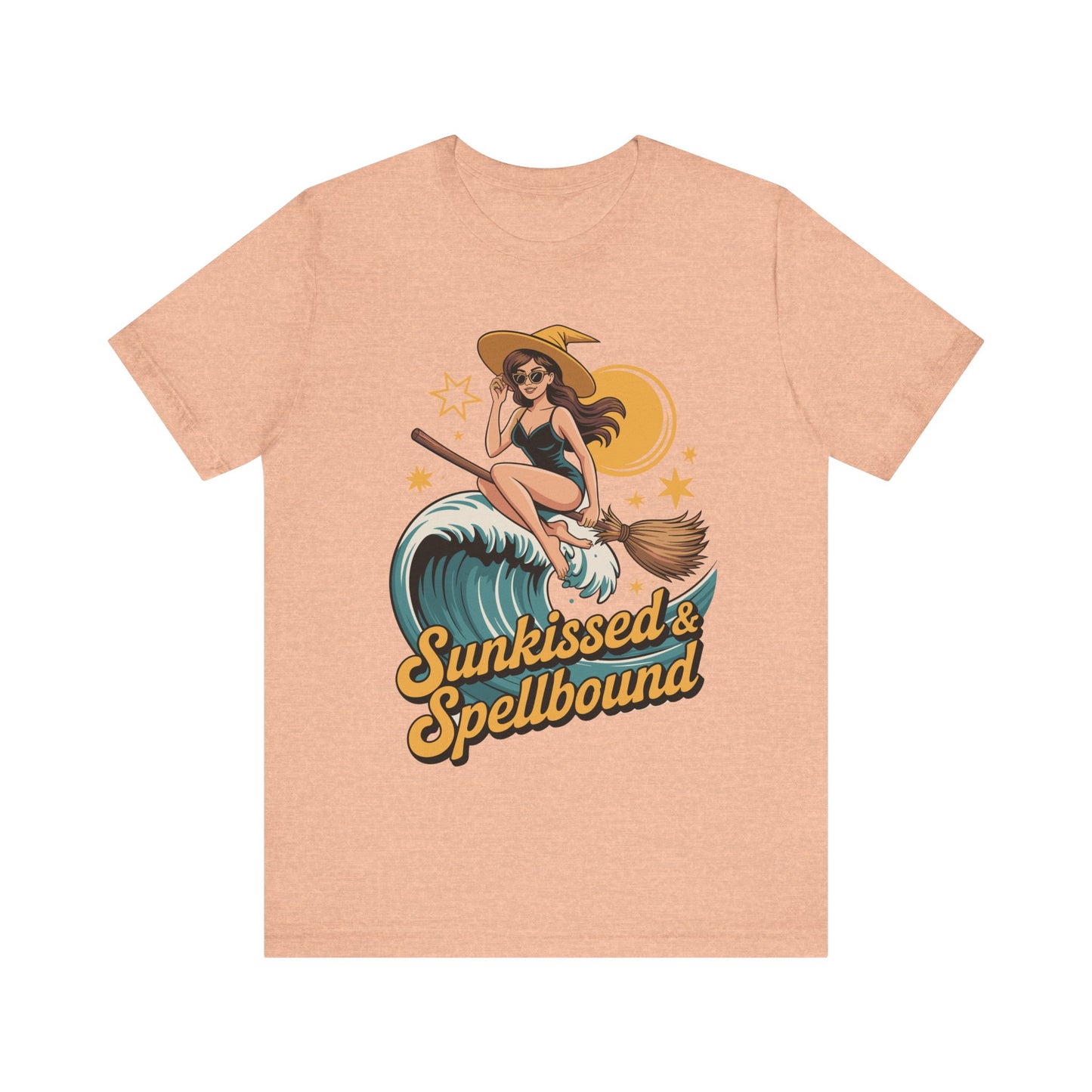 Sunkissed & Spellbound Tee, Beach Vibes Shirt, Summer Casual Wear, Witchy T-Shirt, Gift for Ocean Lovers