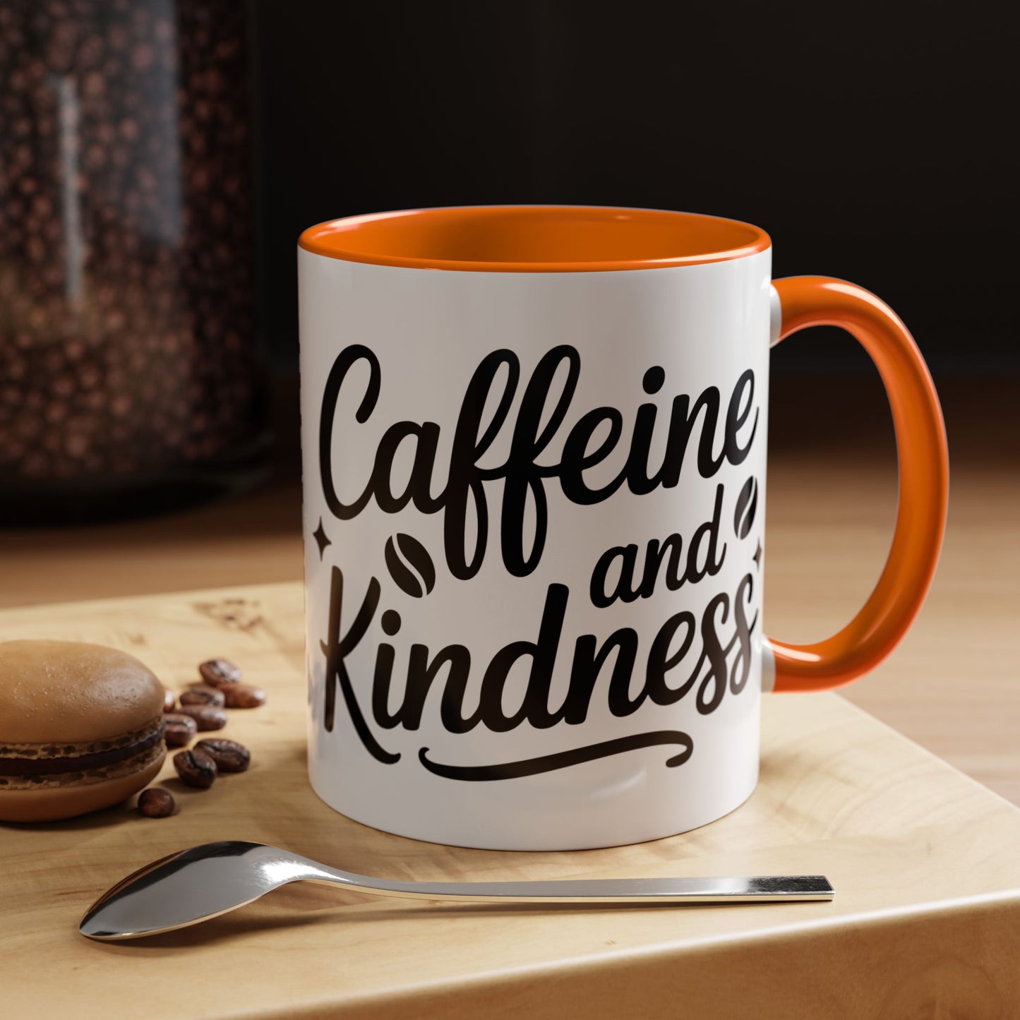 Caffeine and Kindness Accent Coffee Mug — 11/15oz