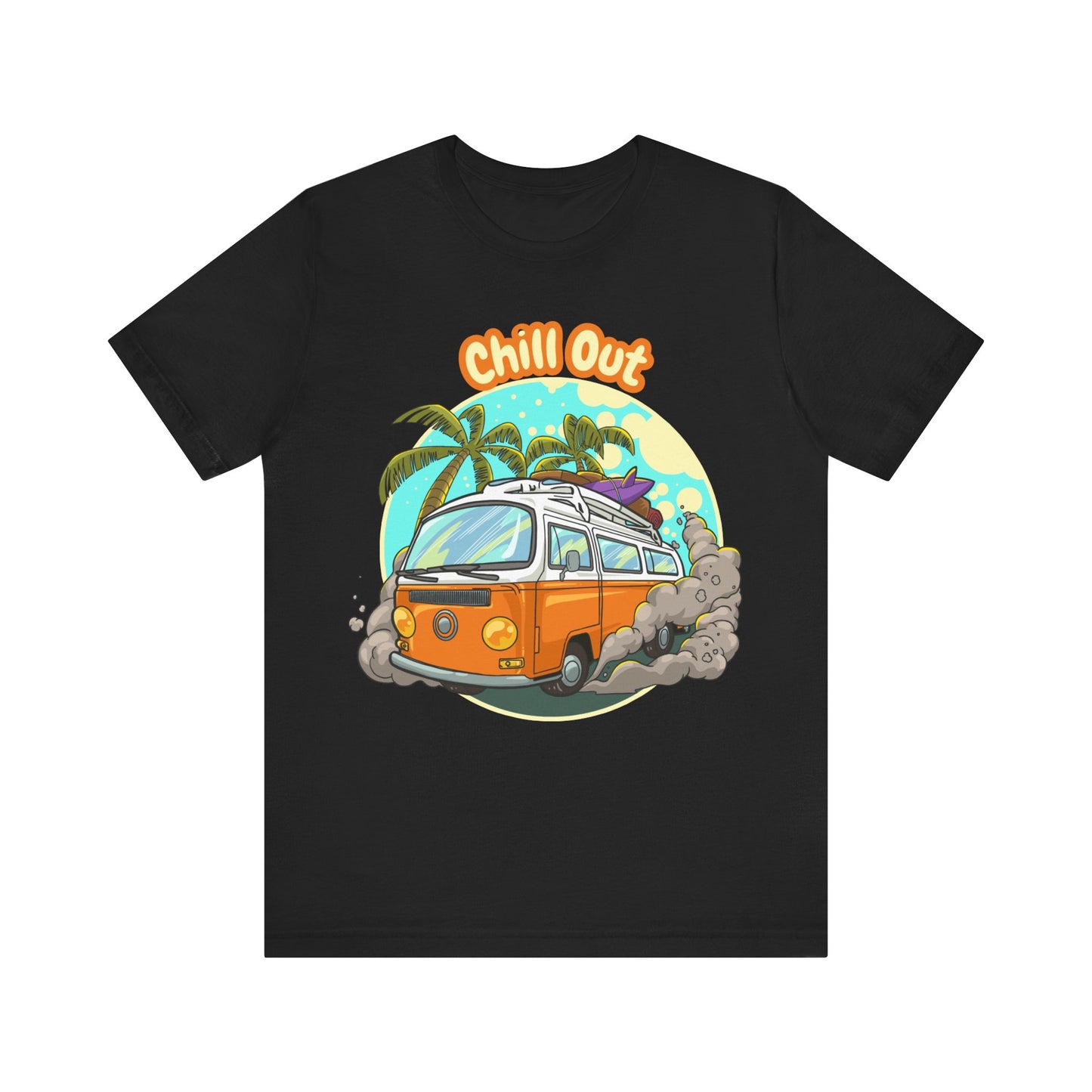 Chill Out Graphic Tee, Summer T-Shirt, Beach Vibes Shirt, Retro Camper Tee, Vacation Apparel, Gift for Travel Lovers
