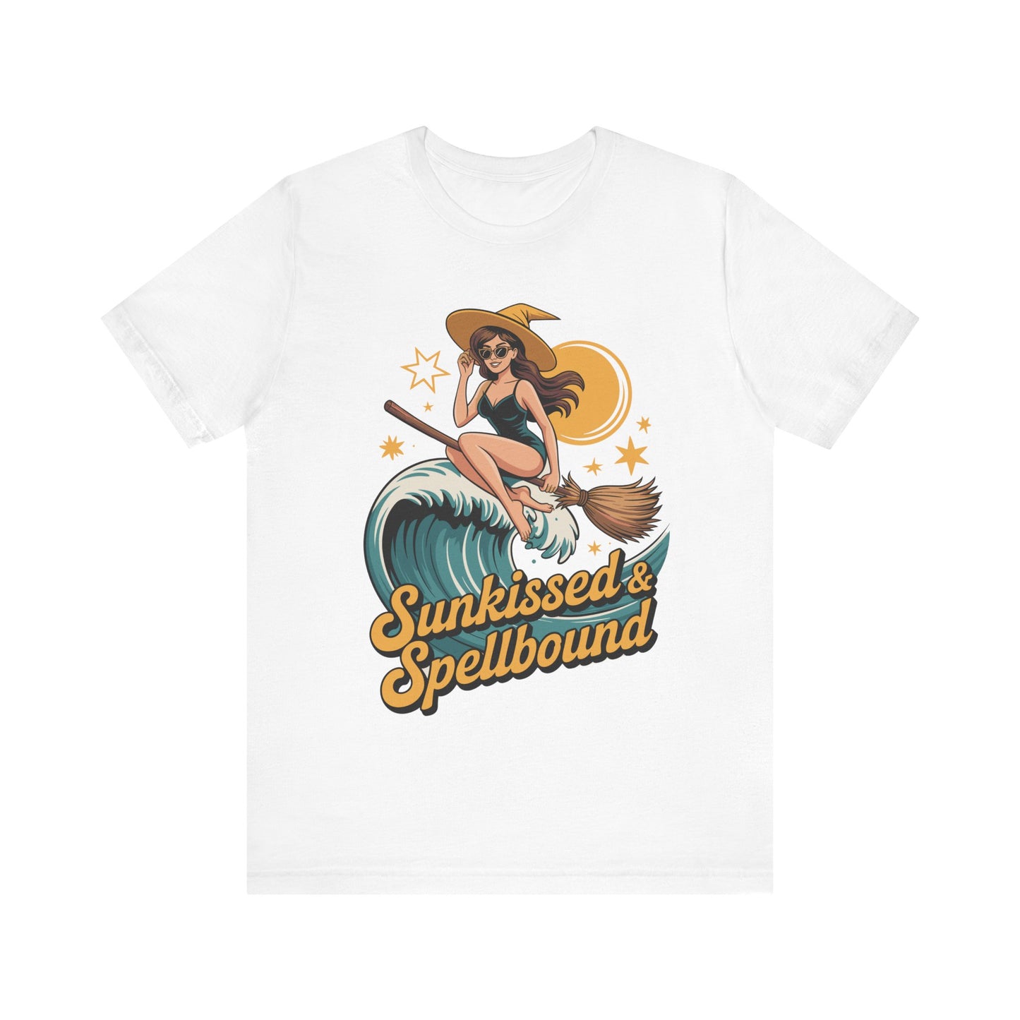 Sunkissed & Spellbound Tee, Beach Vibes Shirt, Summer Casual Wear, Witchy T-Shirt, Gift for Ocean Lovers