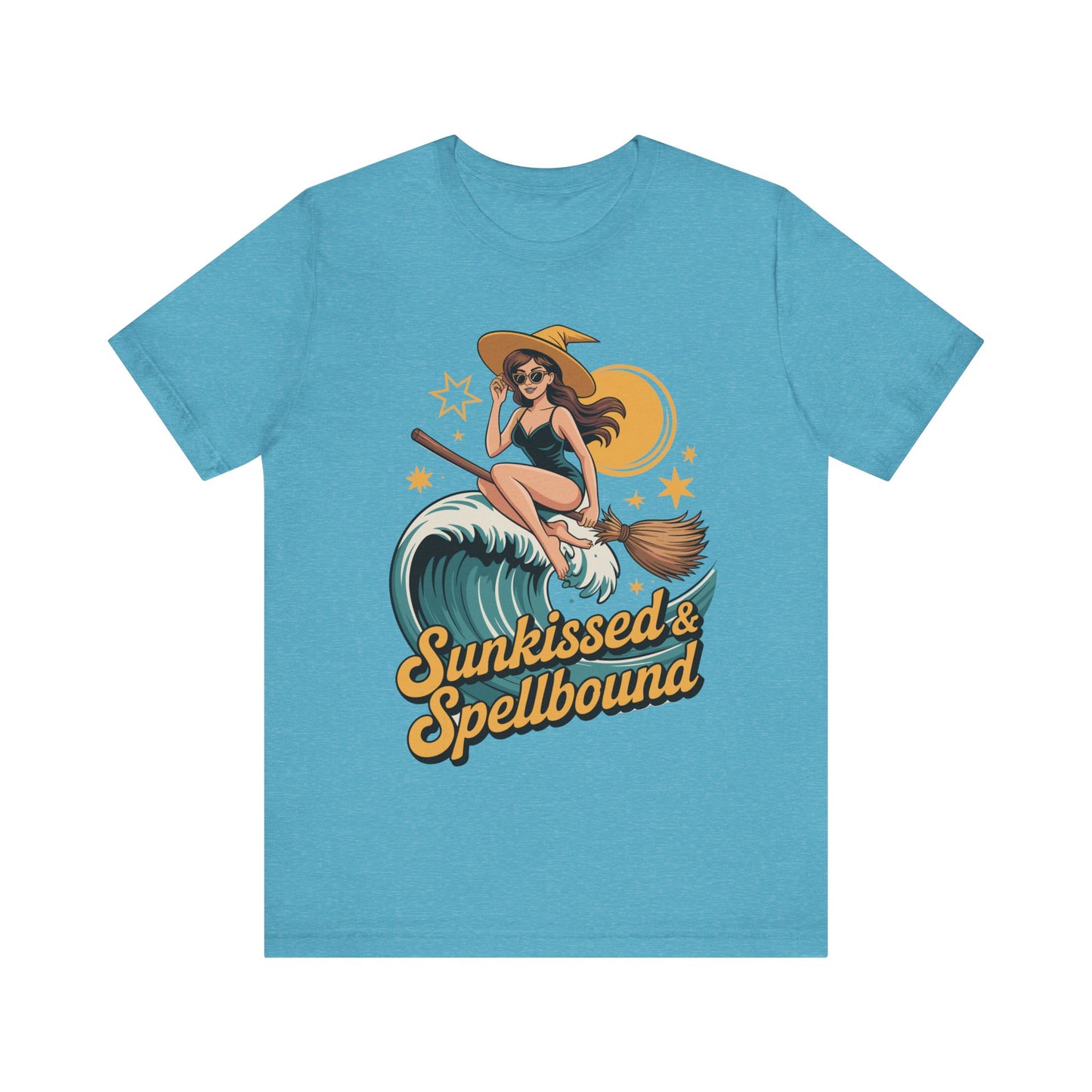 Sunkissed & Spellbound Tee, Beach Vibes Shirt, Summer Casual Wear, Witchy T-Shirt, Gift for Ocean Lovers