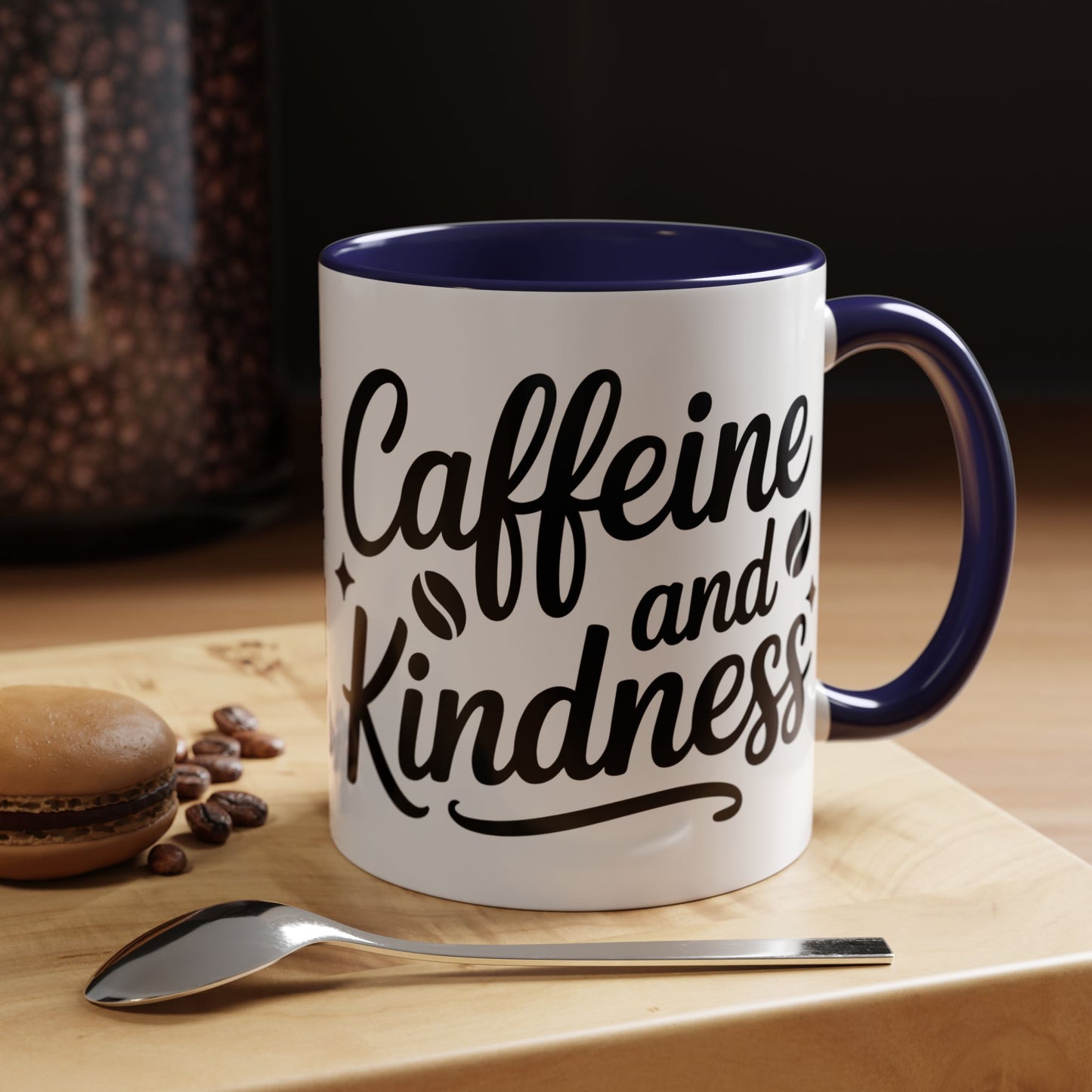 Caffeine and Kindness Accent Coffee Mug — 11/15oz