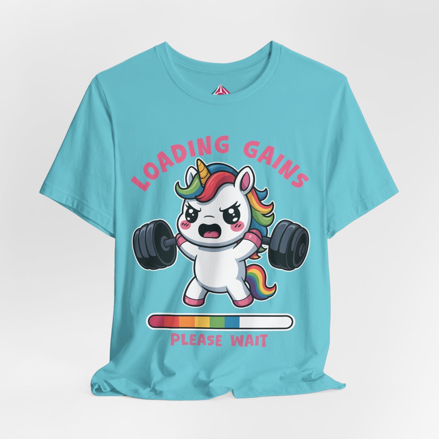 Loading Gains Please Wait Unicorn Gym T-Shirt