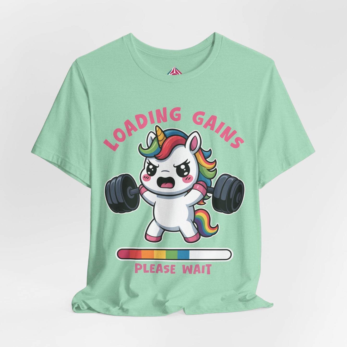 Loading Gains Please Wait Unicorn Gym T-Shirt