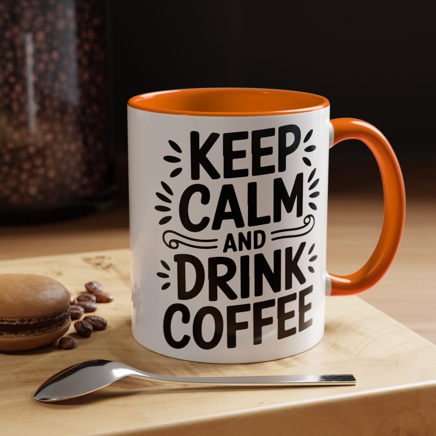 Keep Calm and Drink Coffee Accent Mug — 11/15oz Ceramic Coffee Cup