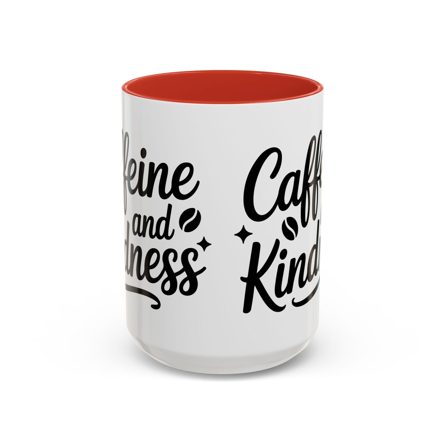 Caffeine and Kindness Accent Coffee Mug — 11/15oz